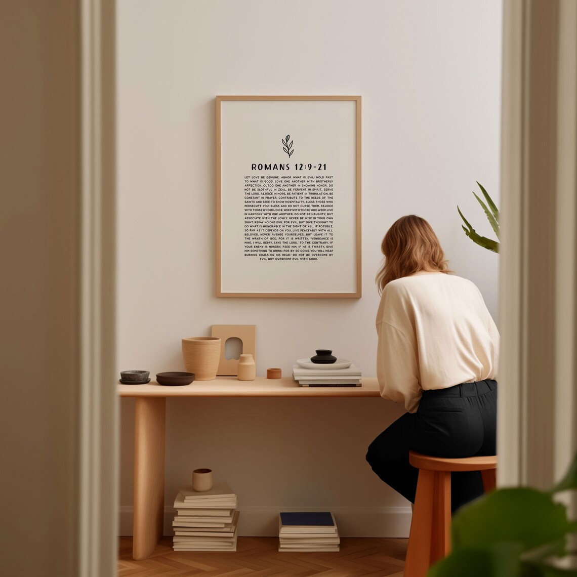 Romans 12:9-21 Bible Verse, Christian Living Art Print - Image 3