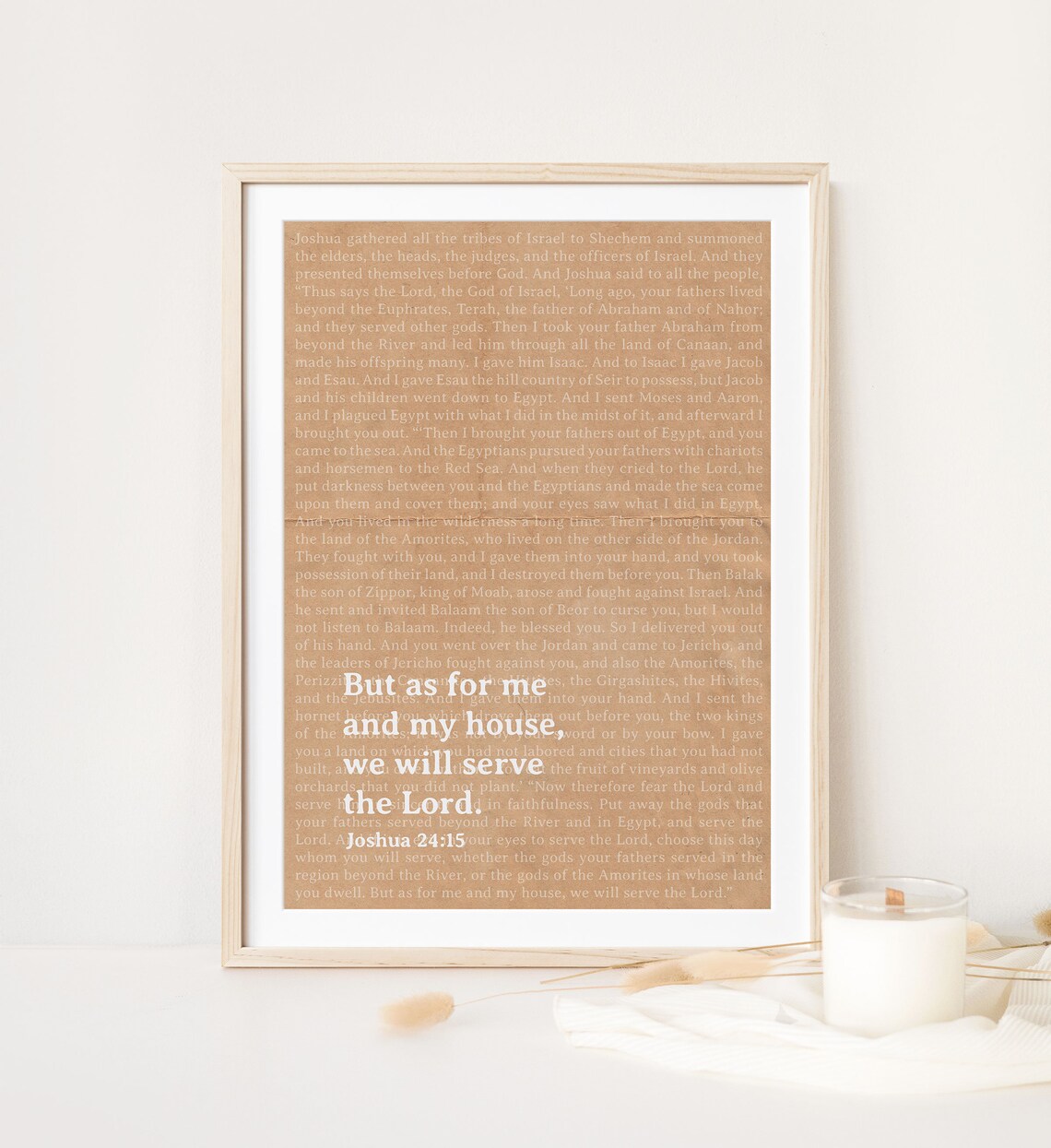 Joshua 24:15 As For Me And My House We Will Serve The Lord Verse Poster - Image 4