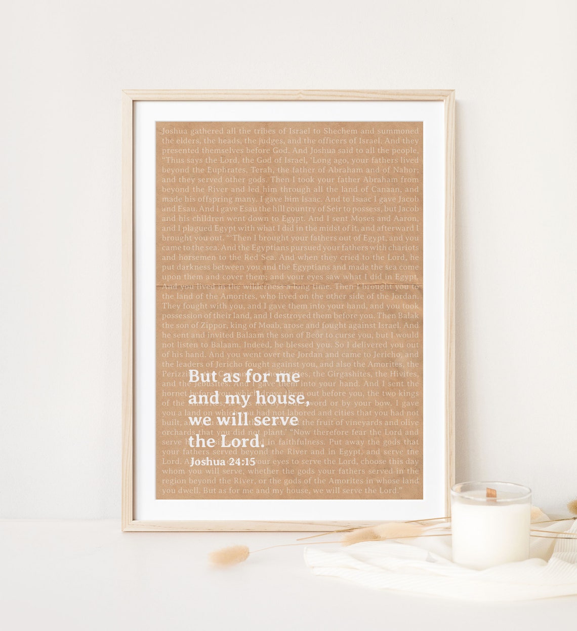 We Will Serve The Lord Bible Verse Artwork Print Joshua Print Joshua 2415 Christian Artwork Home Decor - Image 4