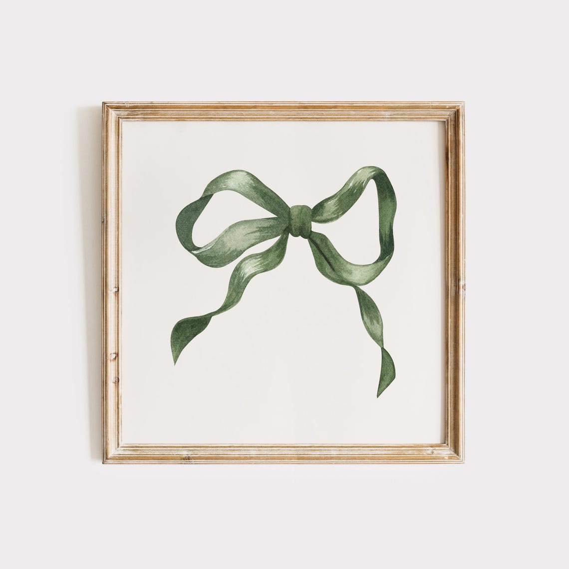 Sage Green Bow Wall Art Coquette Room Decor Preppy Trendy Apartment Cute Nursery