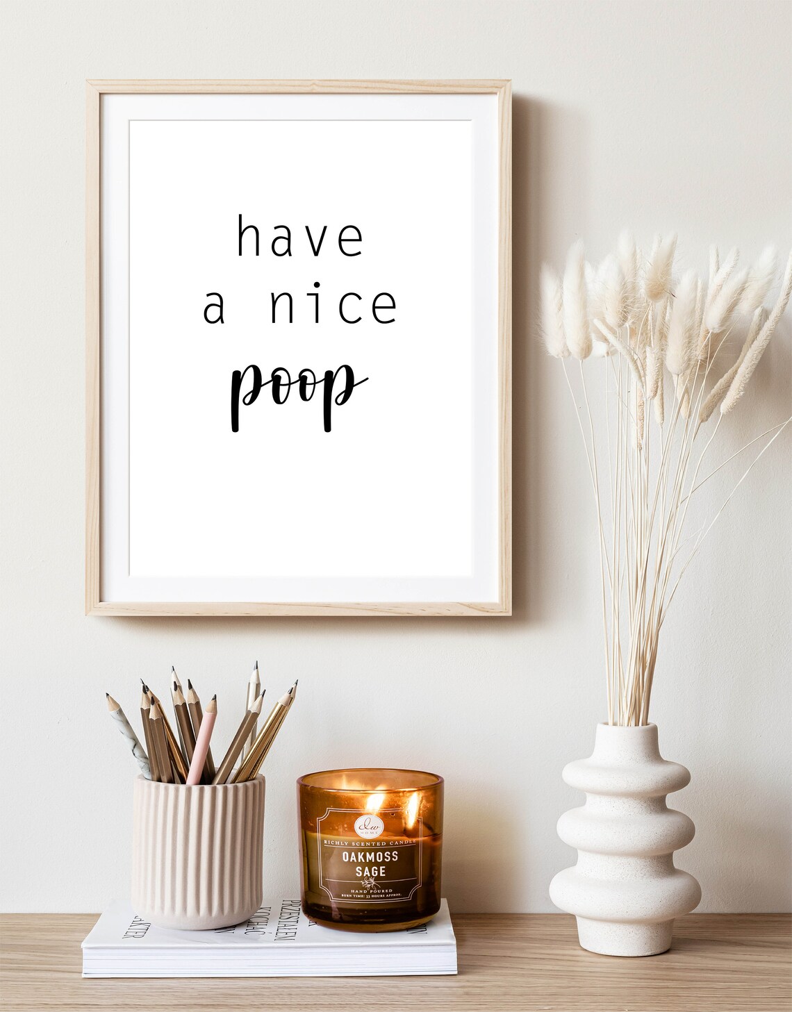 Have A Nice Poop Funny Bathroom Humor Minimalist Quote Poster - Image 3