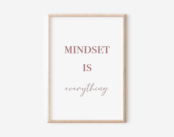Mindset Is Everything Poster Sayings Posters Motivational Print Saying Poster Wall Decoration Office Mindset Print