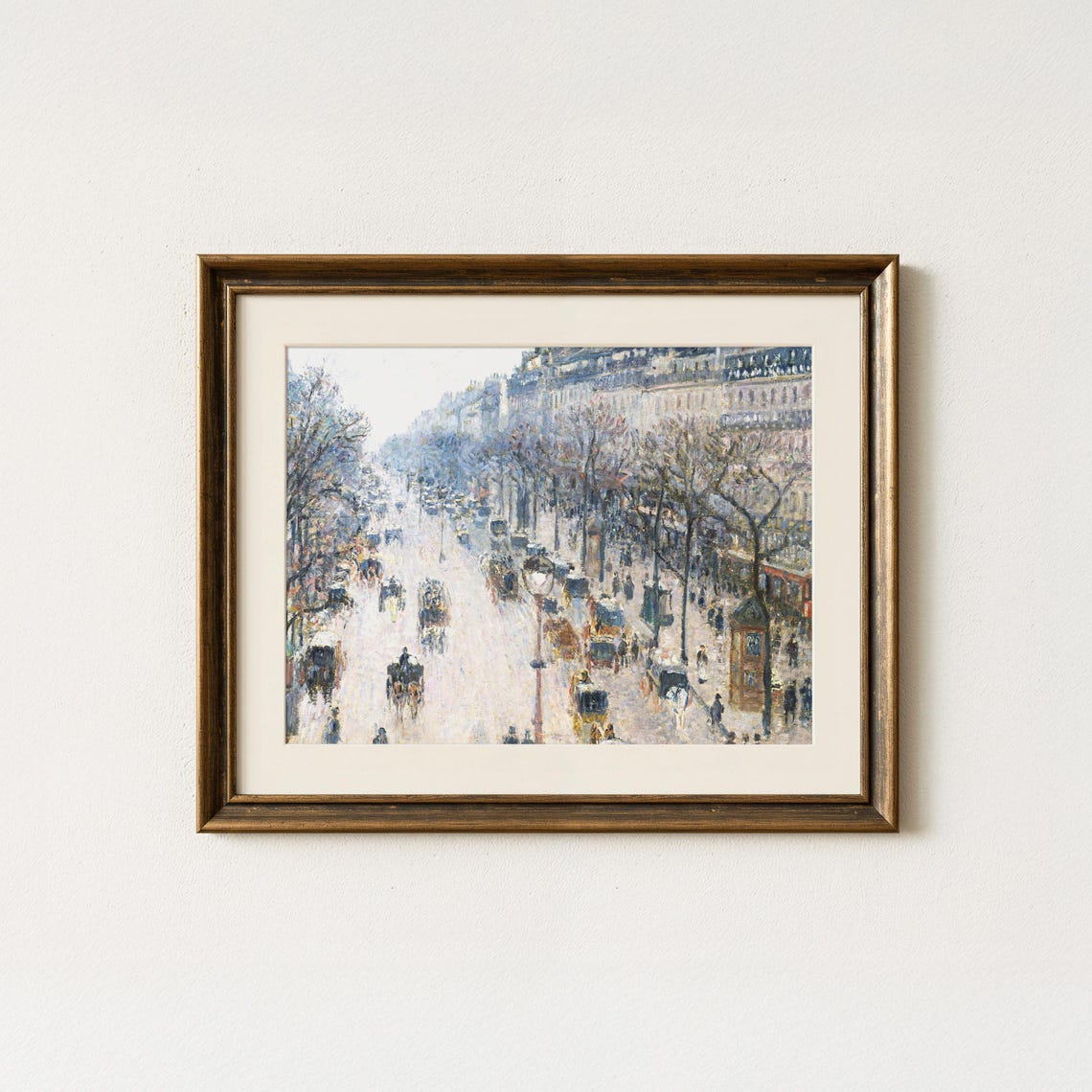 Camille Pissarro Boulevard Montmartre Snowy Paris Impressionist Print