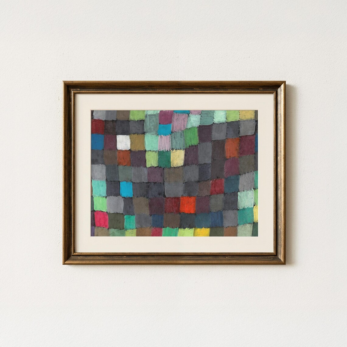 Paul Klee May Picture Colorful Geometric Square Grid Abstract Print