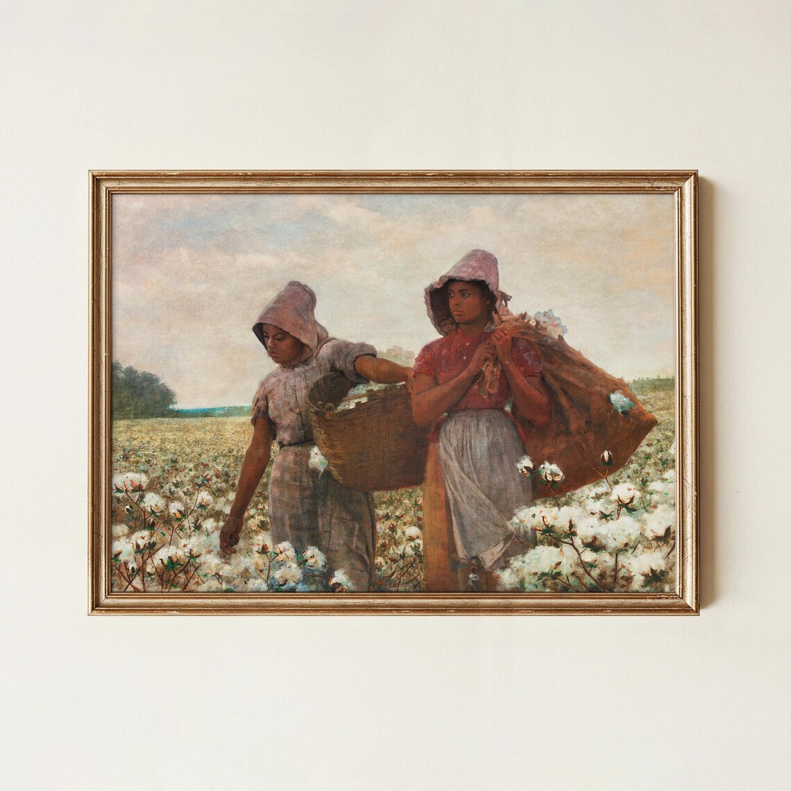 Winslow Homer The Cotton Pickers Field Workers Harvest Poster