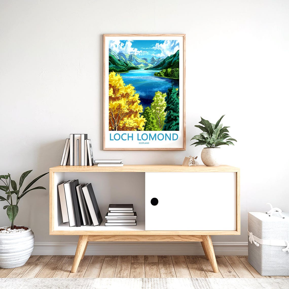 Loch Lomond Scotland Golden Autumn Lake and Mountain Peaks Poster - Image 2