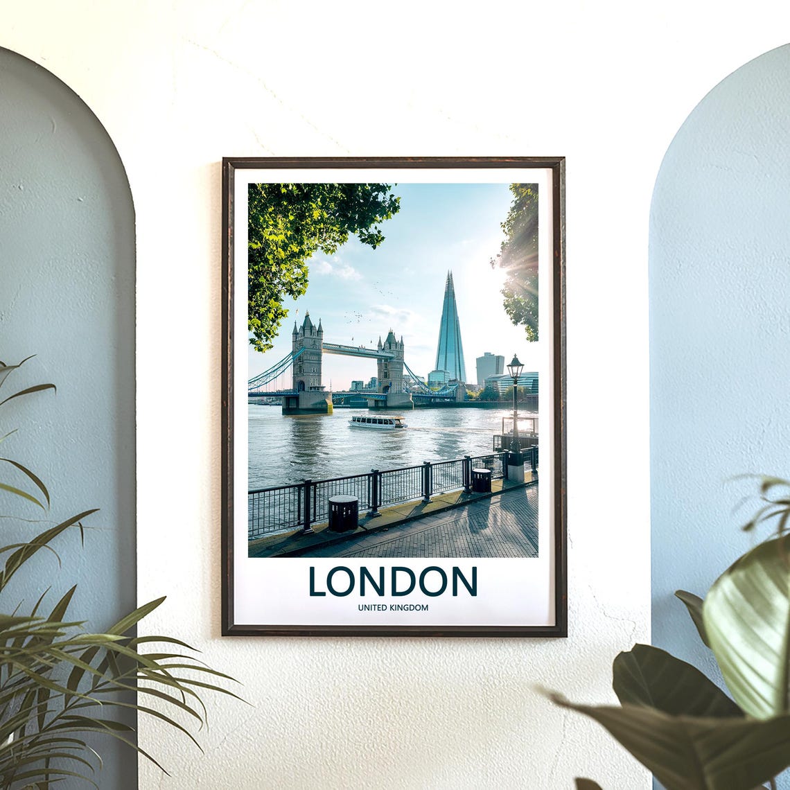 Tower Bridge and The Shard on a Sunny Day Photo Travel Poster - Image 3