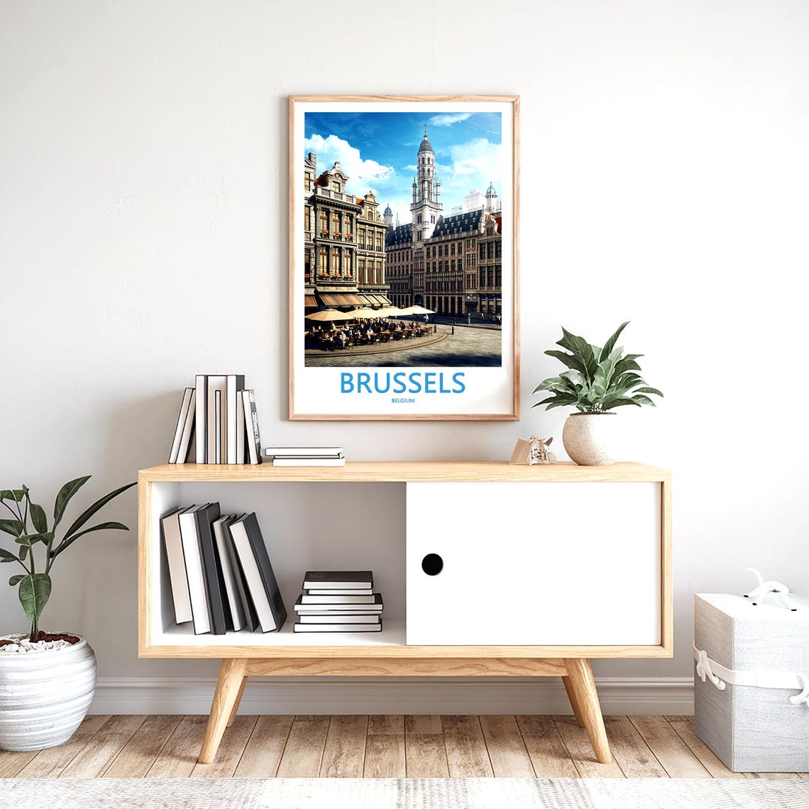 Brussels Grand Place Café Terraces Historic Square Photo Poster - Image 2