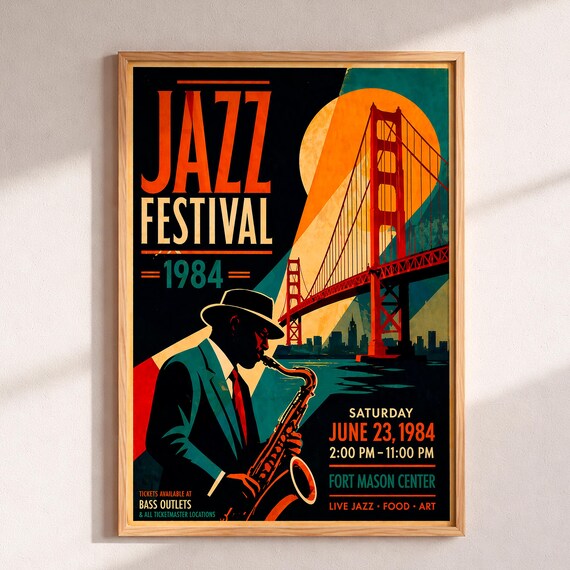 Jazz Poster, Vintage Music Art Print