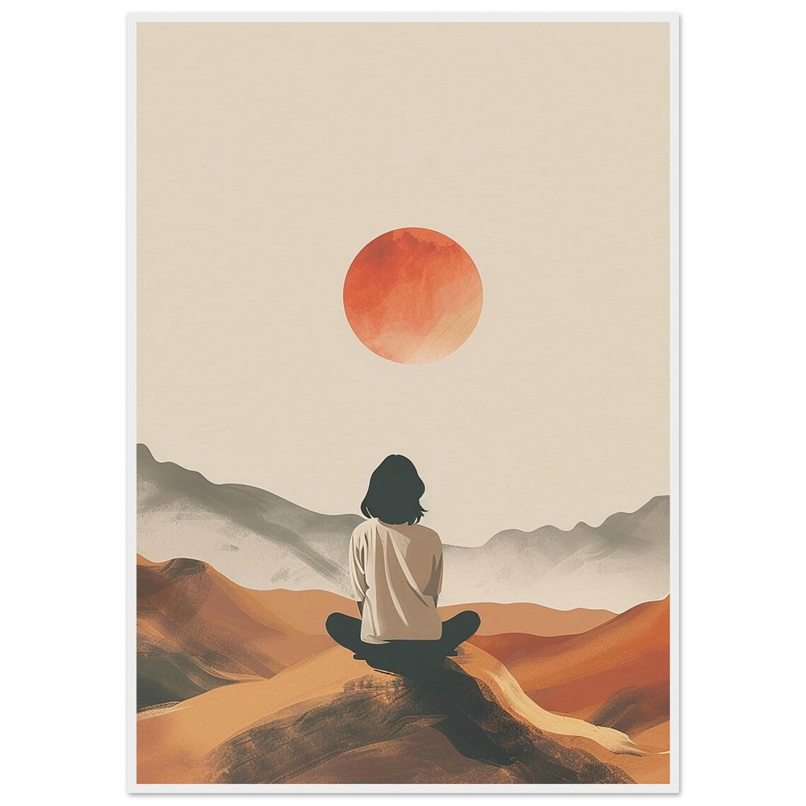 Boho Spiritual Print, Minimalist Meditation Zen Yoga Decor - Image 5
