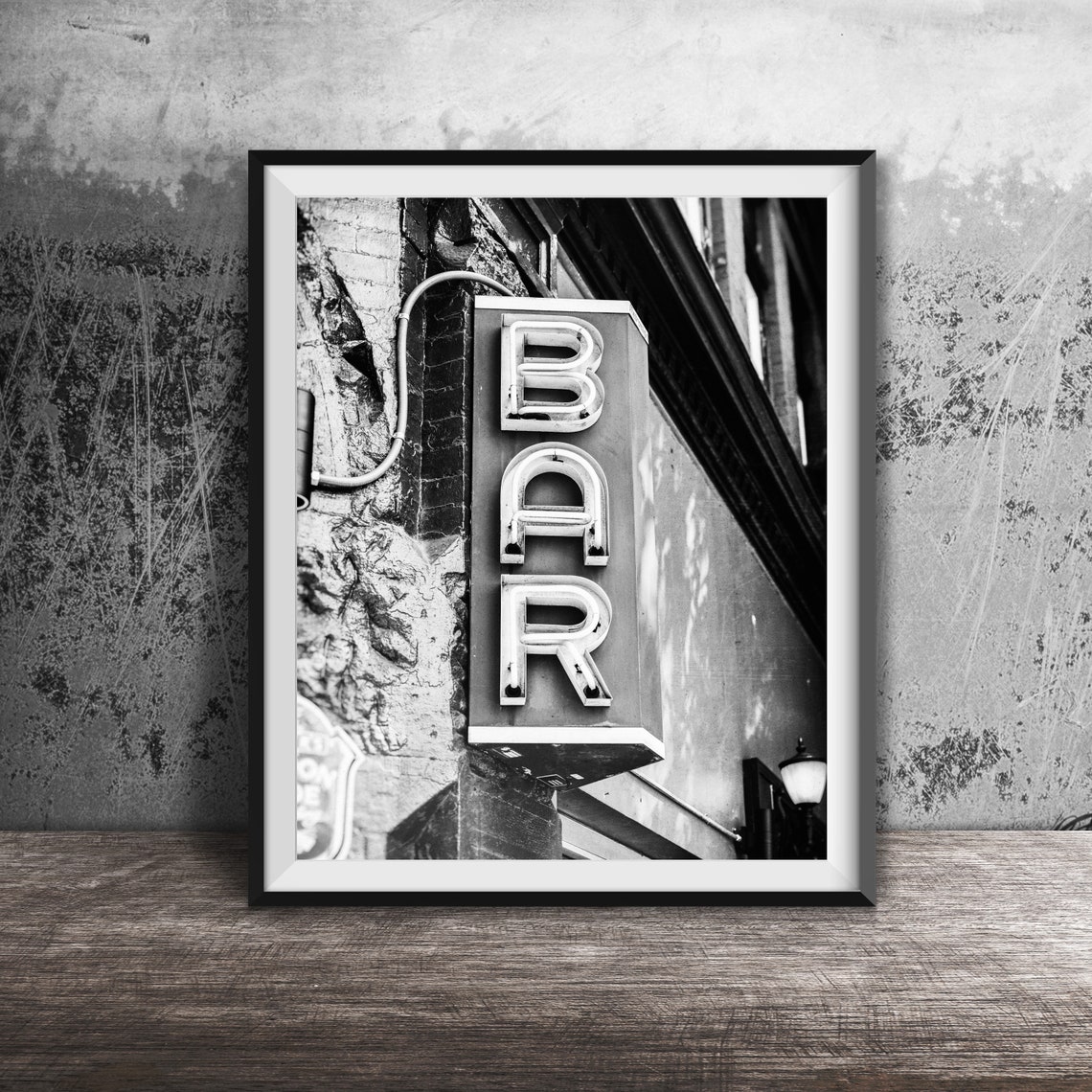 Emerald Green Neon BAR Blade Sign Vintage Urban Bar Decor Poster - Image 2
