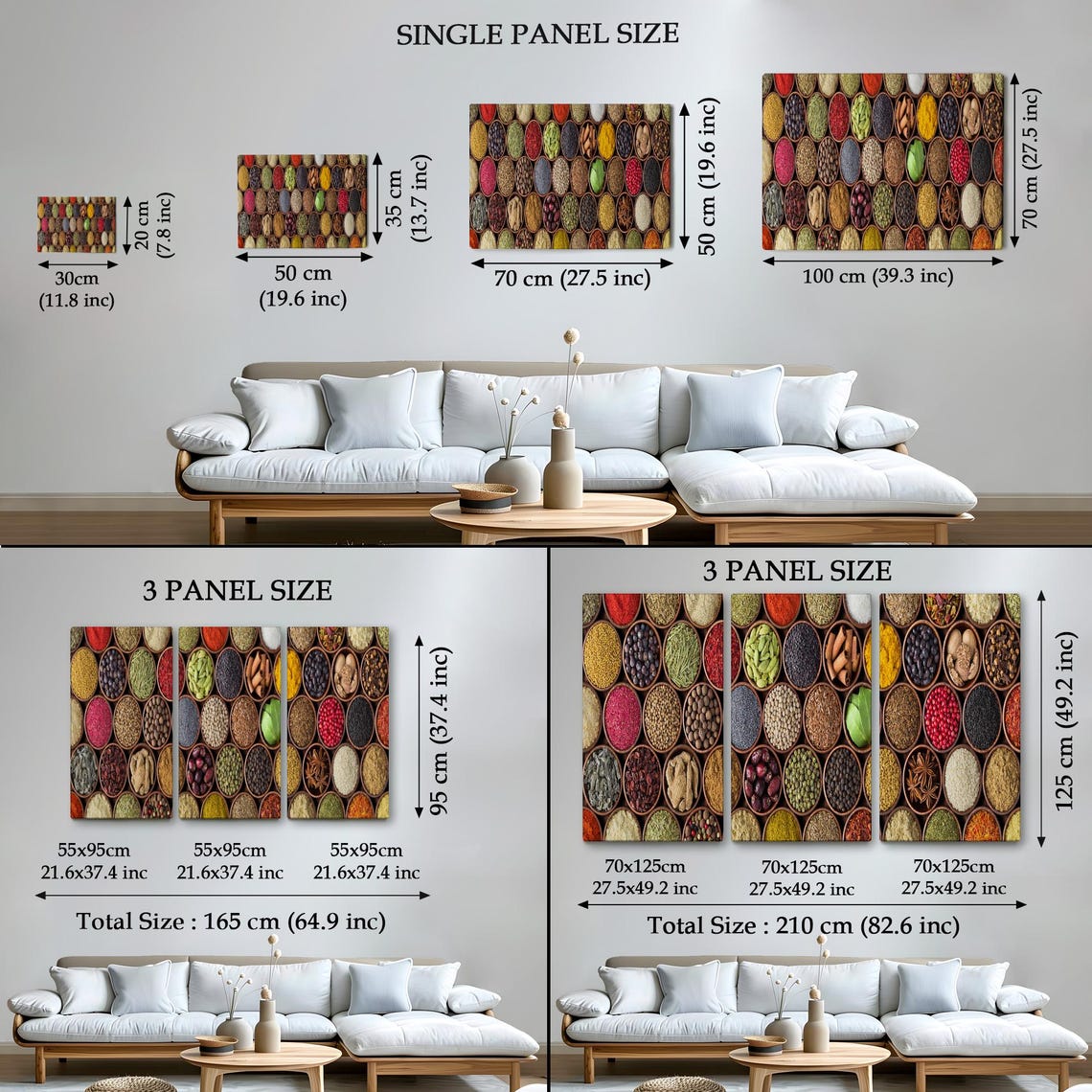 Colorful Spices Wooden Bowls Rustic Kitchen Photography Print - Image 4