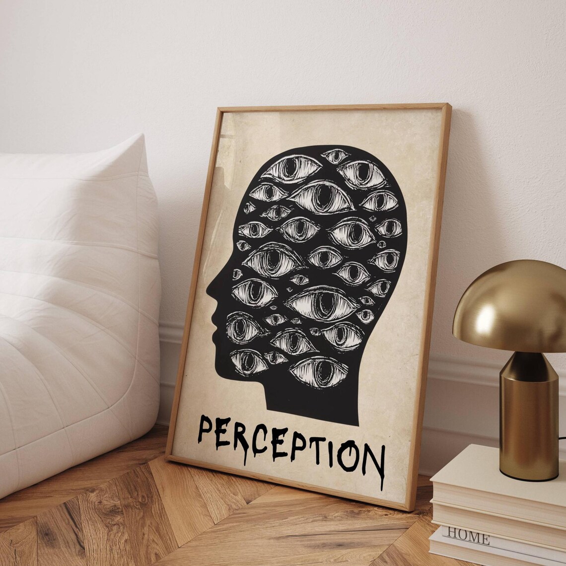 Surreal Eye Silhouette Art Print, Psychedelic