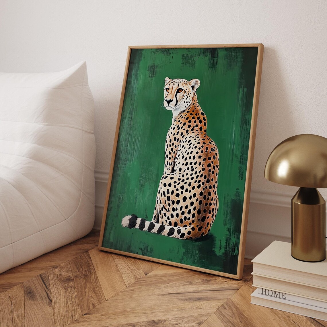 Leopard Cheetah Animal Art Print, Cute Decor