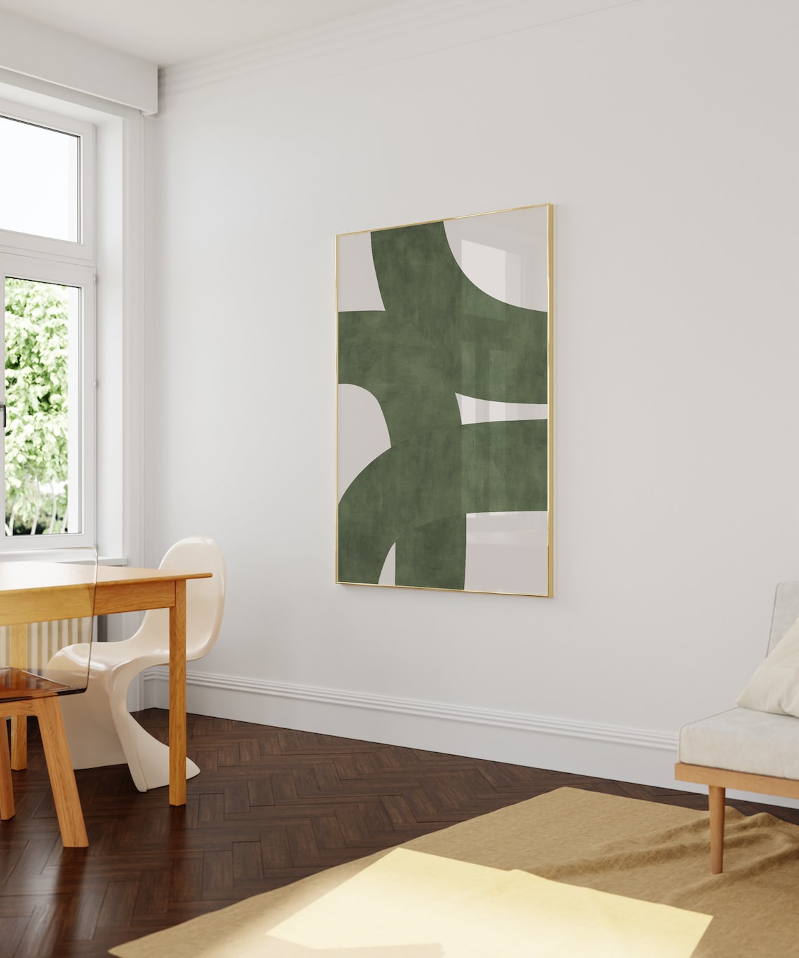 Midcentury Organic Lines Abstract Wall Print - Image 4