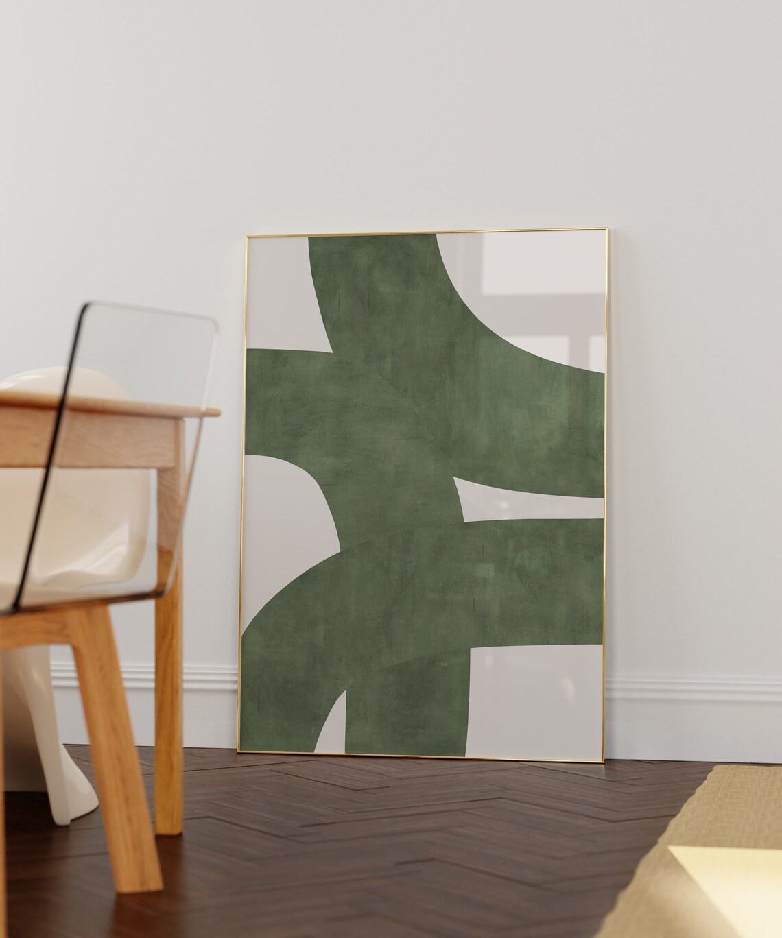 Midcentury Organic Lines Abstract Wall Print - Image 7