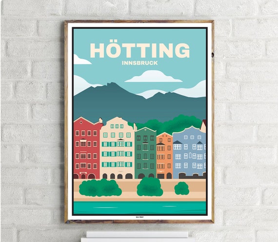Innsbruck Htting Vintage Travel Poster