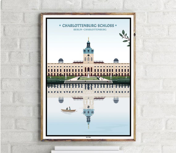 Charlottenburg Schloss Vintage Travel Poster