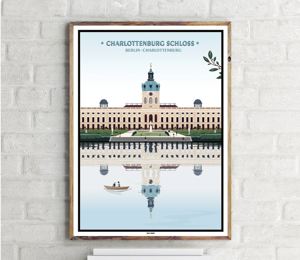 Charlottenburg Schloss Vintage Travel Poster