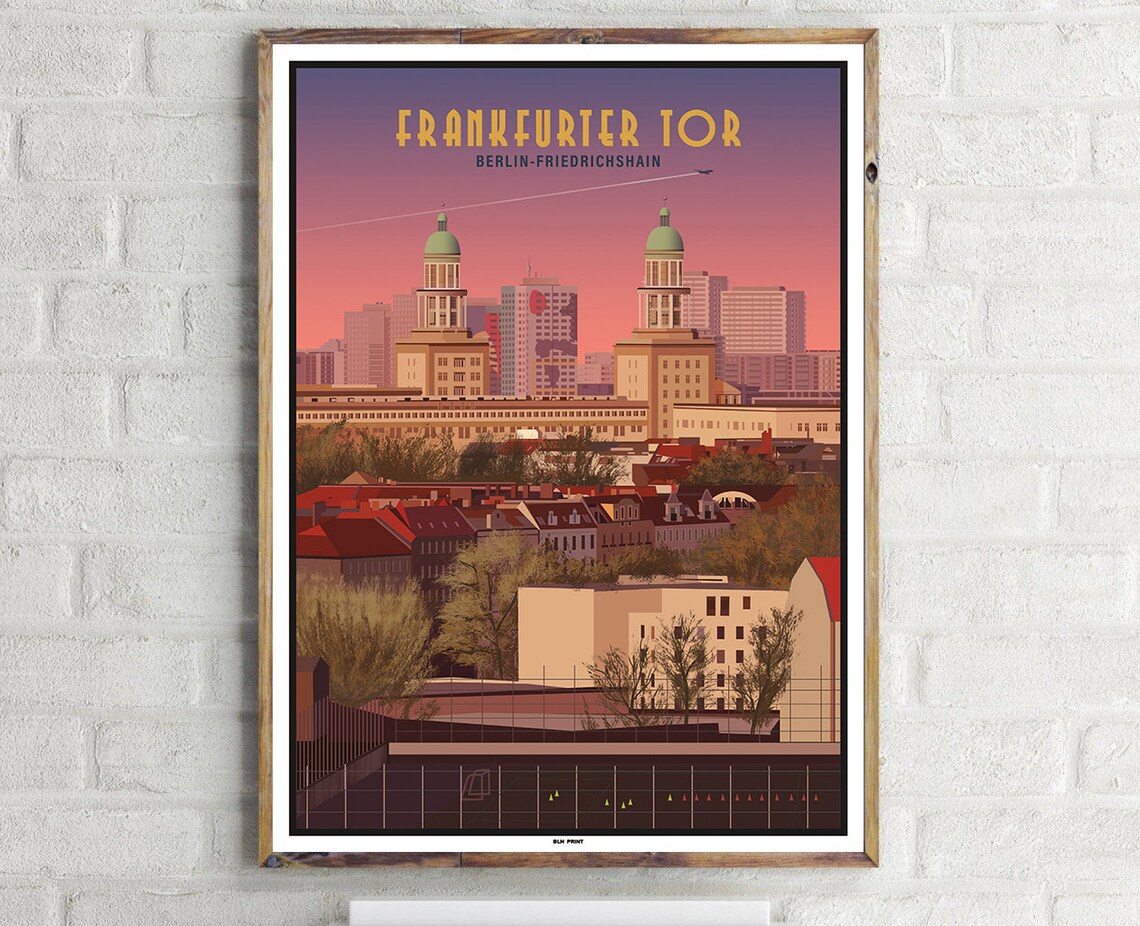 Friedrichshain Frankfurter Tor Vintage Travel Poster