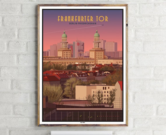 Friedrichshain Frankfurter Tor Vintage Travel Poster