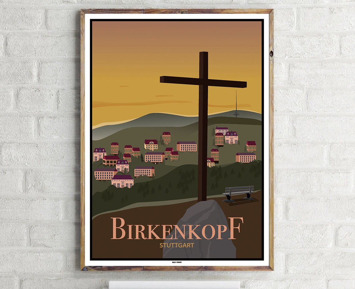 Birkenkopf Vintage Travel Poster, Travel Poster