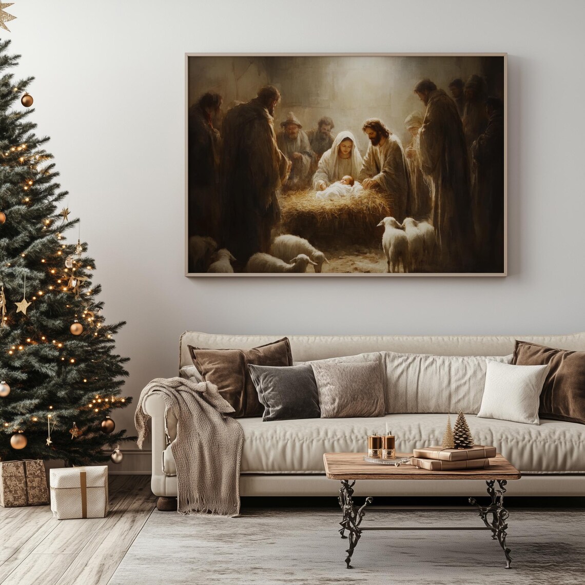 Vintage Nativity Jesus Art Print, Christian Wall Art - Image 4