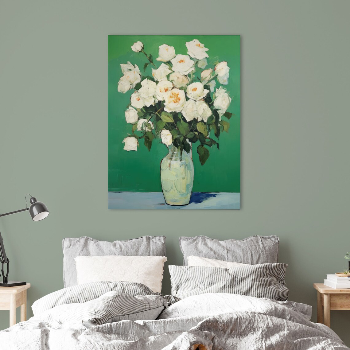 Botanical Vase Flowers Still Life Vintage Art Print - Image 2