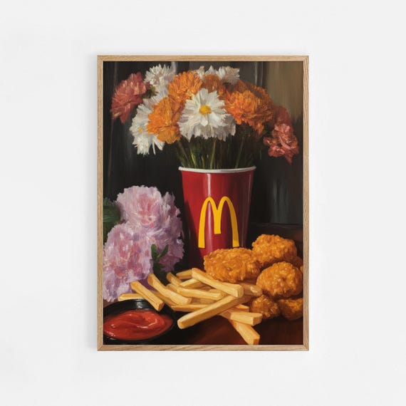 Nuggets And Fries Fast Food Still Life Art Print