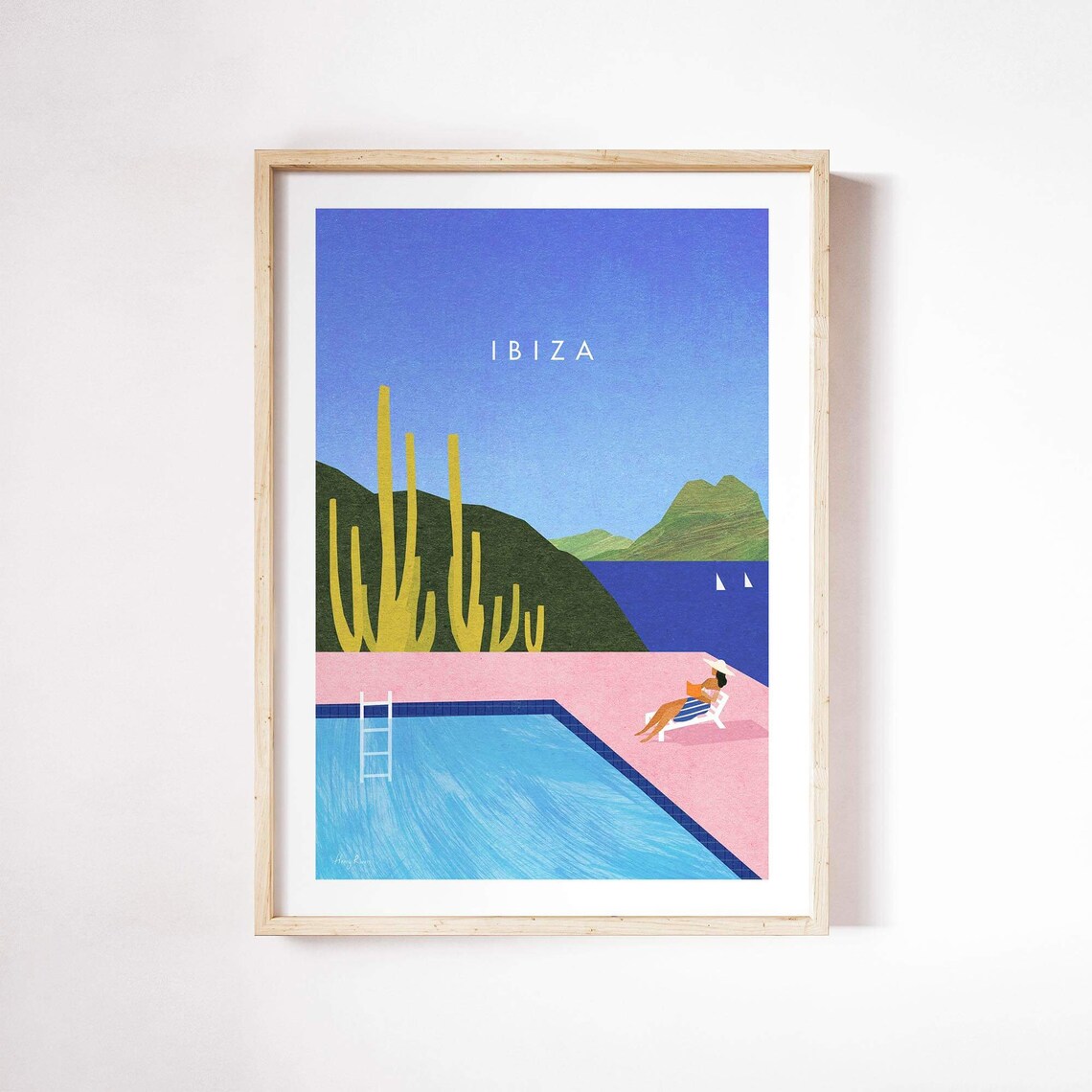 Ibiza Print by Henry Rivers, Travel Poster