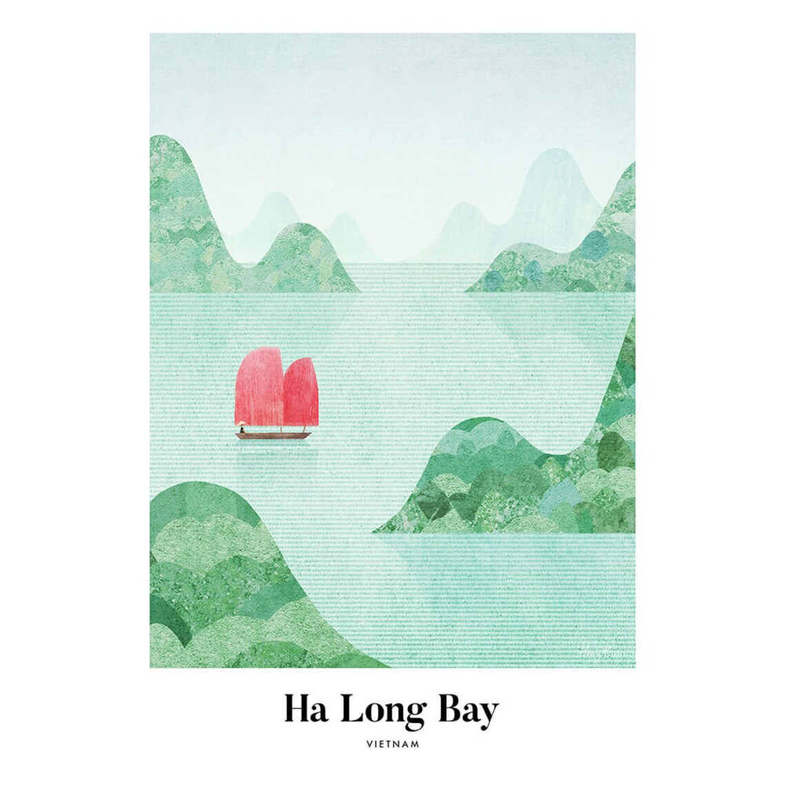 Ha Long Bay by Henry Rivers, Vietnam Travel Poster - Image 3