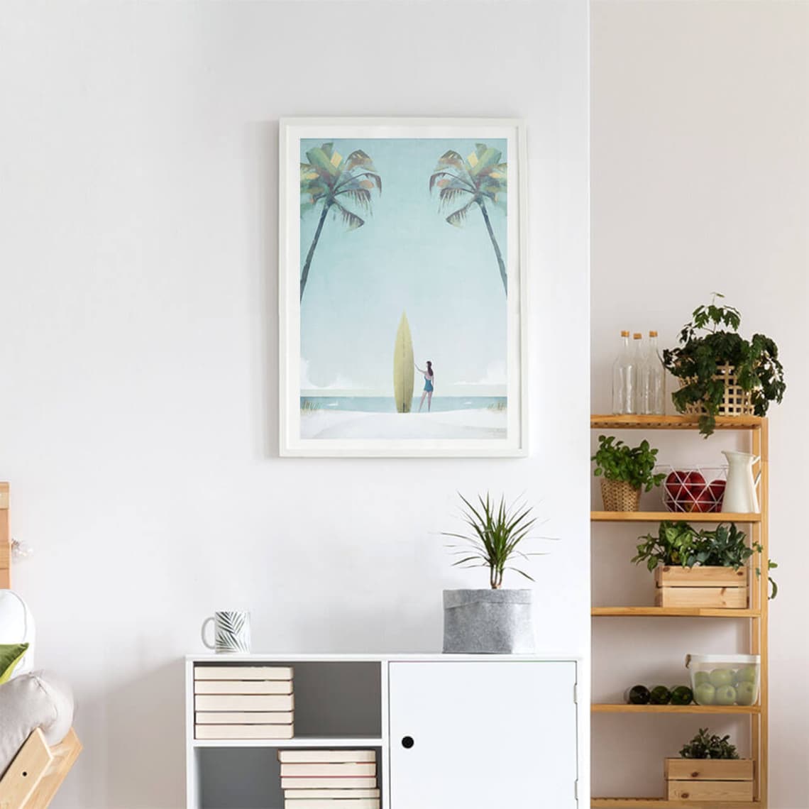 Surf Girl By Henry Rivers, Beach Wall Art Print - Image 4