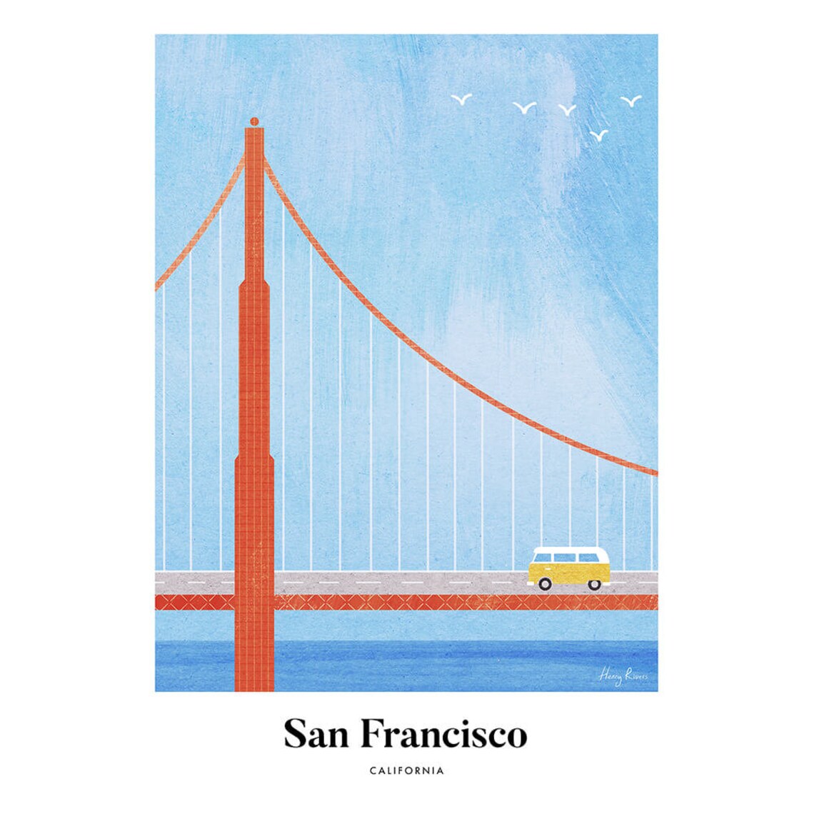 Henry Rivers San Francisco Travel Poster Art Print - Image 3