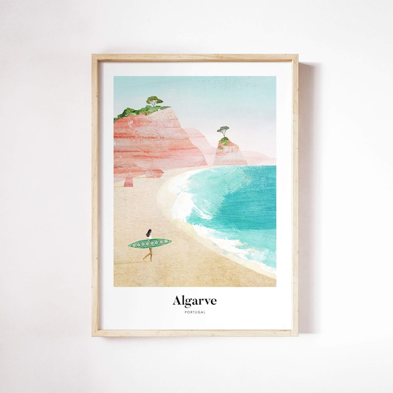 Algarve Print by Henry Rivers, Travel Poster