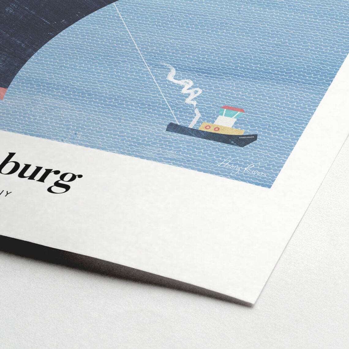 Hamburg by Henry Rivers Vintage Travel Poster - Image 2