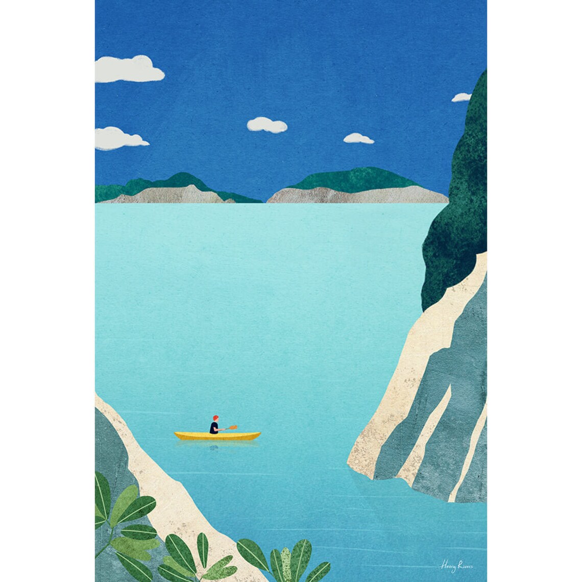 Ocean Kayak by Henry Rivers, Travel Poster - Image 3