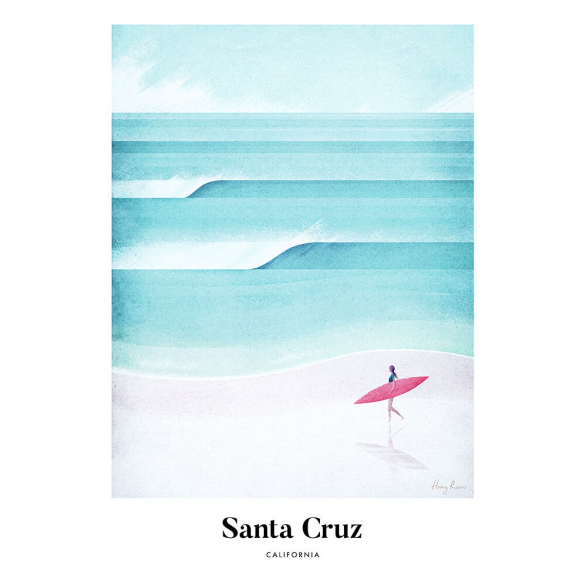 Santa Cruz Travel Poster, Henry Rivers Art Print - Image 3