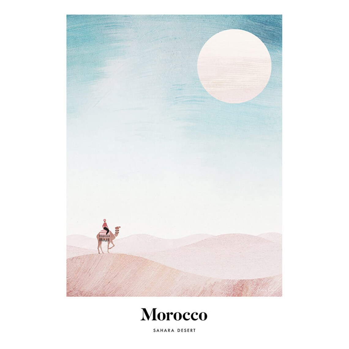 Morocco Sahara Desert by Henry Rivers, Travel Poster - Image 3