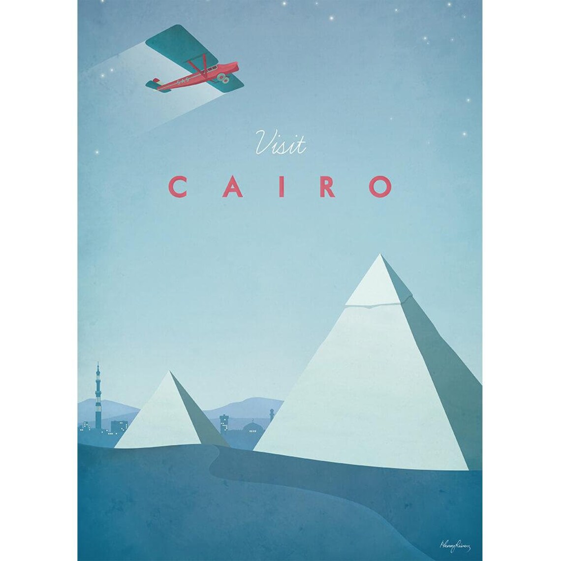 Cairo Travel Poster, Minimalist Vintage Retro Style - Image 2