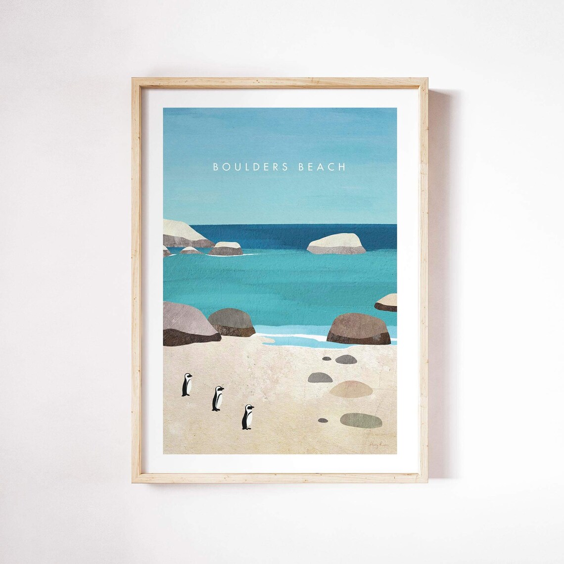Boulders Beach Cape Town Print by Henry Rivers