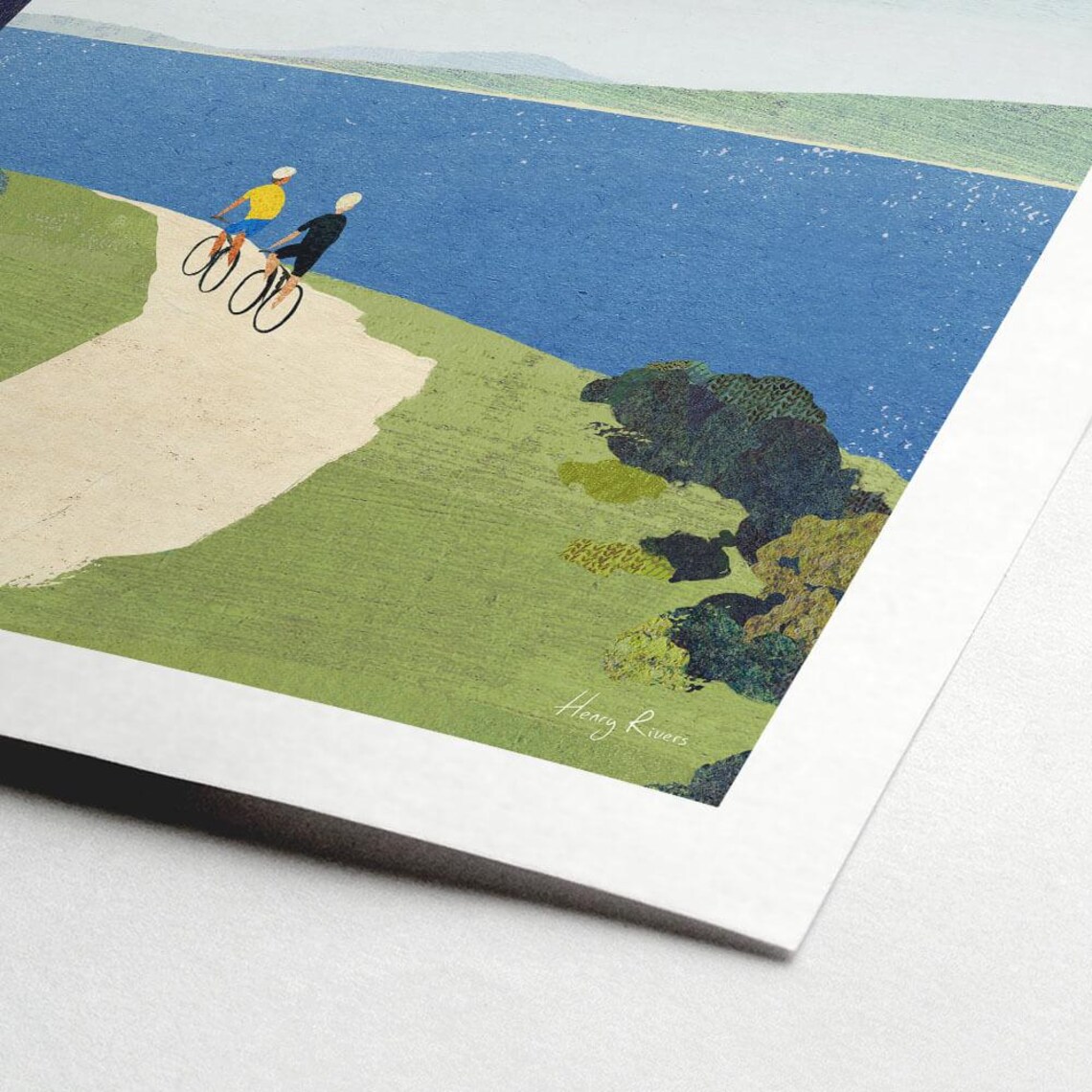 Henry Rivers Coastal Bike Ride Cycling Travel Poster - Image 2