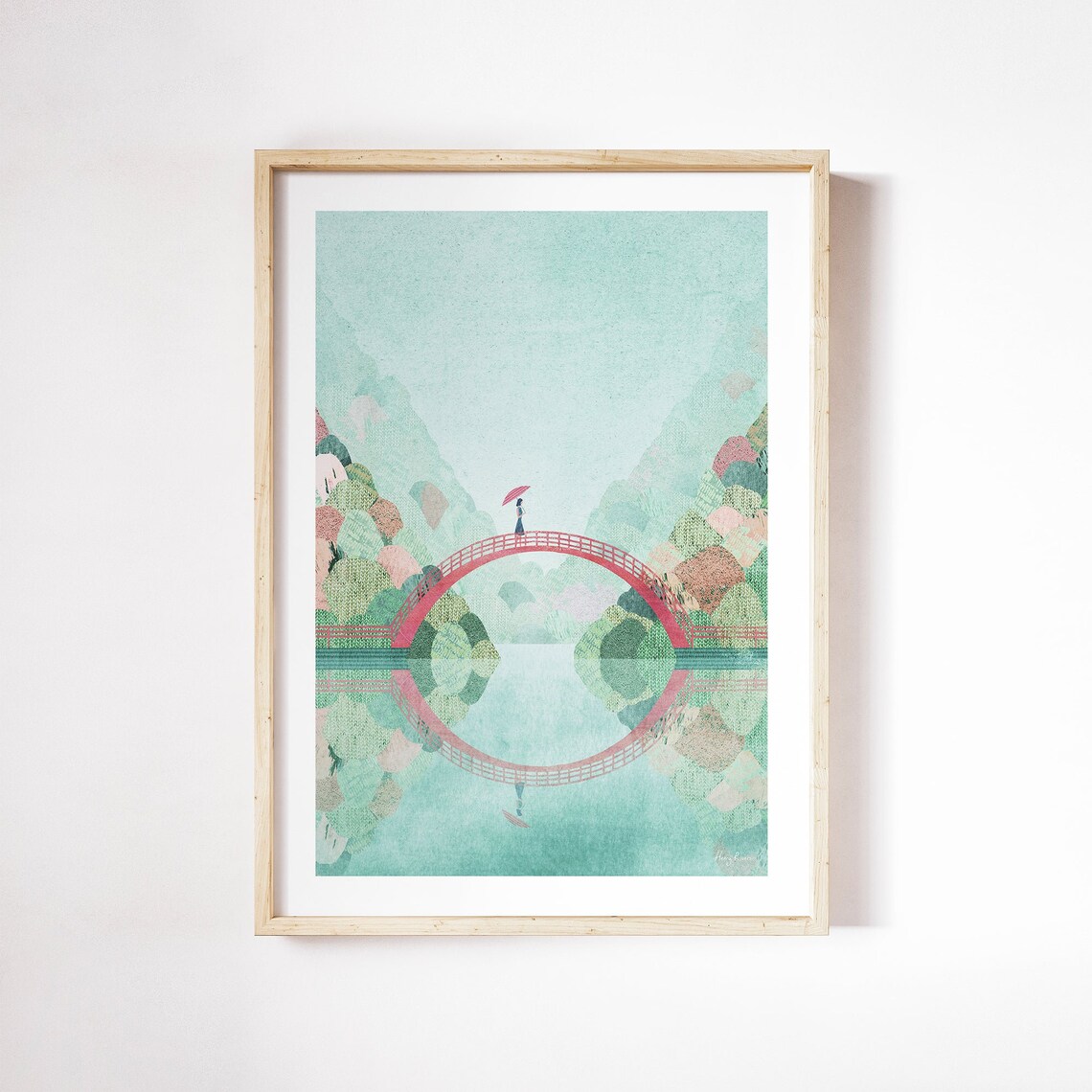 Henry Rivers Japan Bridge Travel Poster, Japan