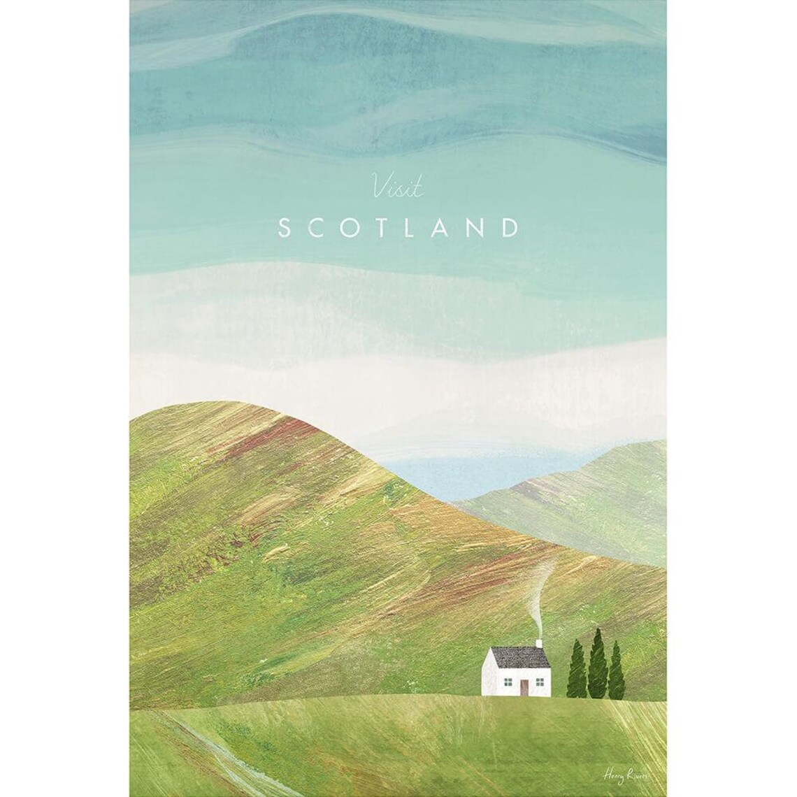 Scotland Travel Poster, Henry Rivers Landscape Print - Image 2