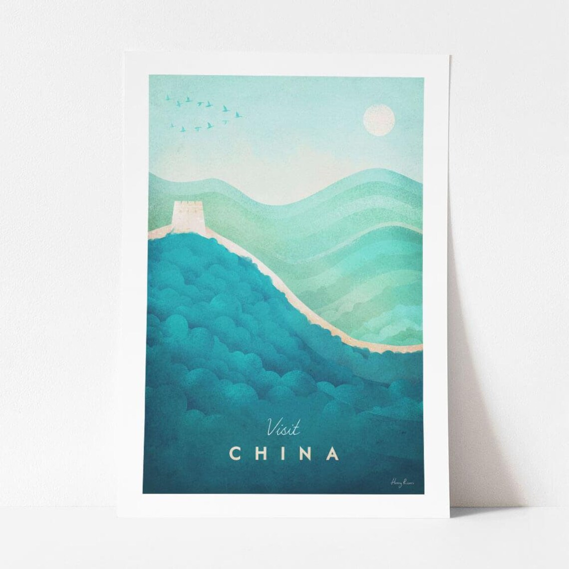 Great Wall of China Travel Poster, Vintage Minimalist - Image 4