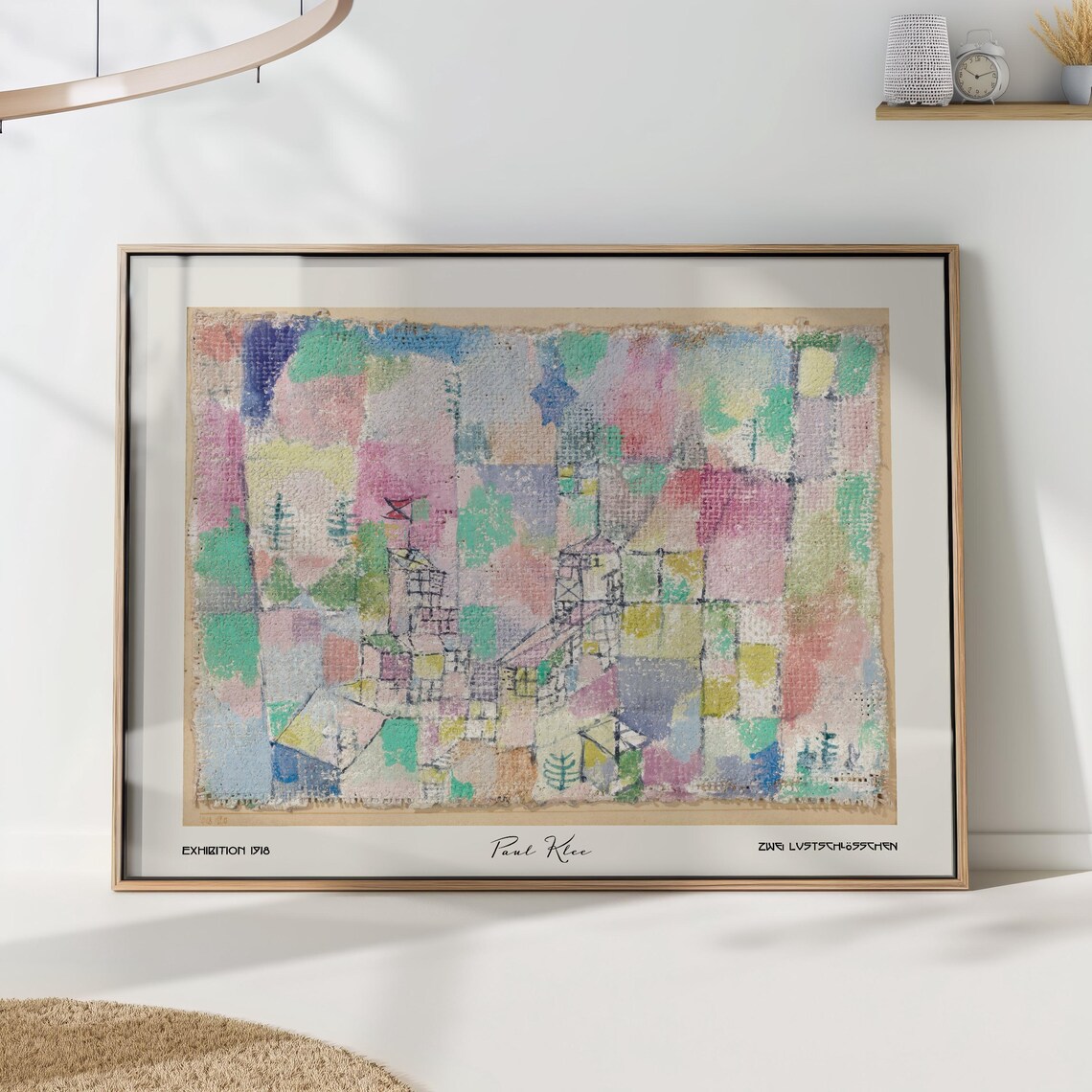 Paul Klee Abstract Exhibition 1918 Colorful Pastel Painting Poster