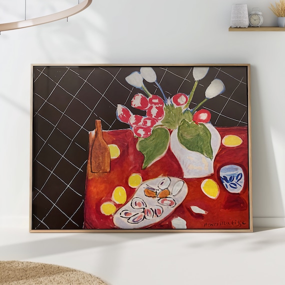 Henri Matisse Oysters Radish Still Life Fauvist Kitchen Poster
