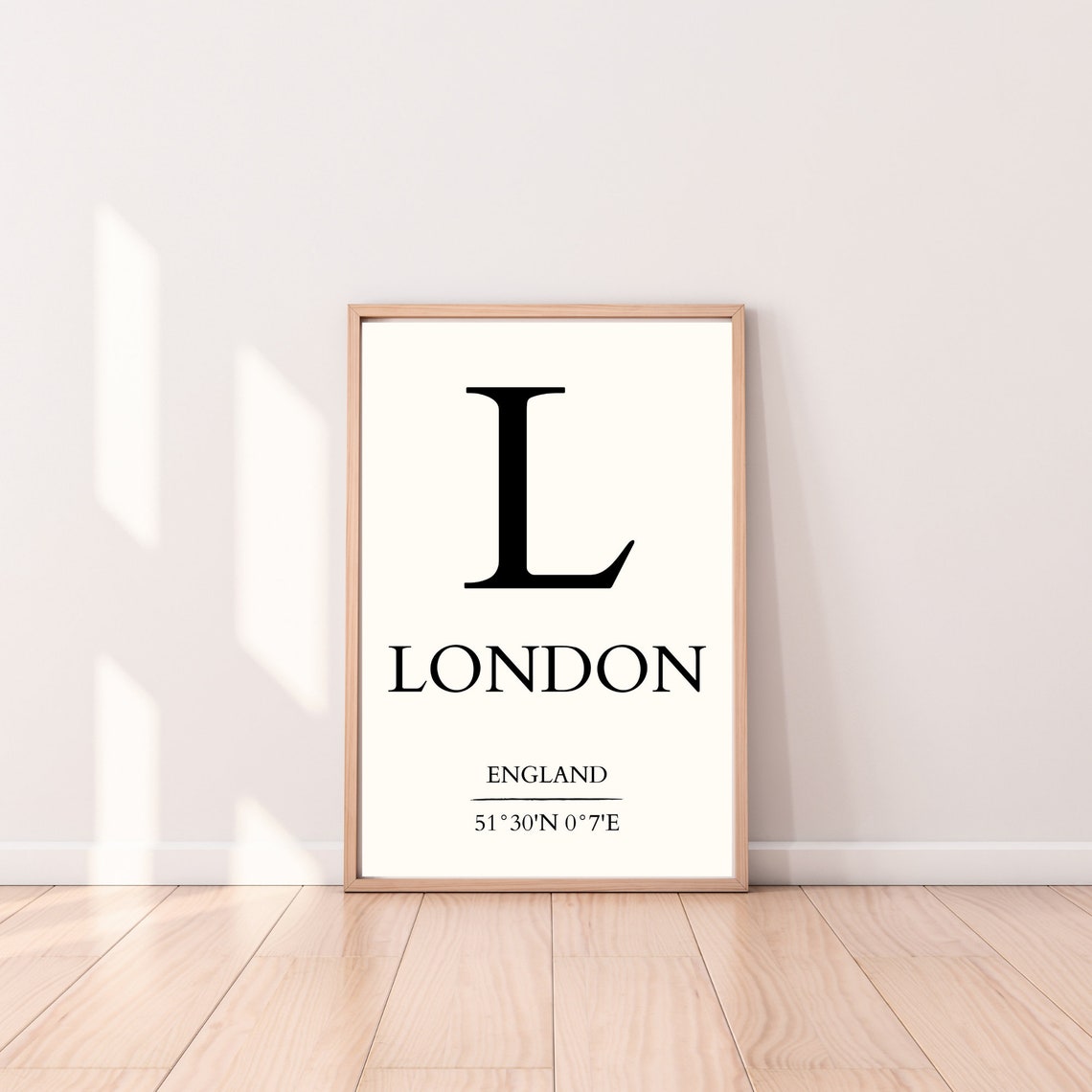 London England Coordinates Letter L Minimalist City Travel Wall Poster - Image 2