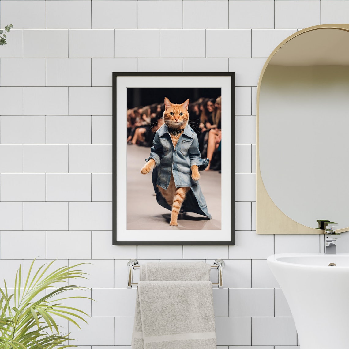 Catwalk Poster Fashion Cats Cat Clothes Cats Poster Runway Cats Fashion Platform Cats Fashion Show Wall Art Poster - Image 2
