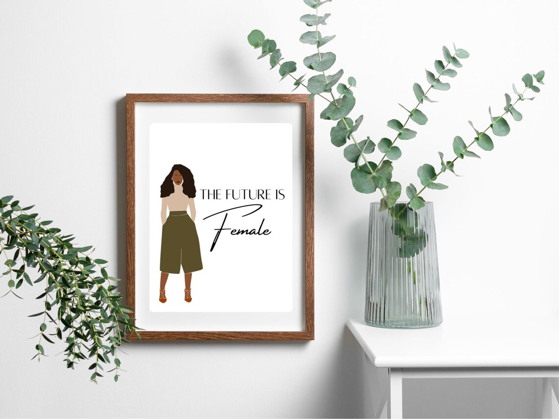 The Future Is Female Quote Fashion Woman Empowerment Art Poster
