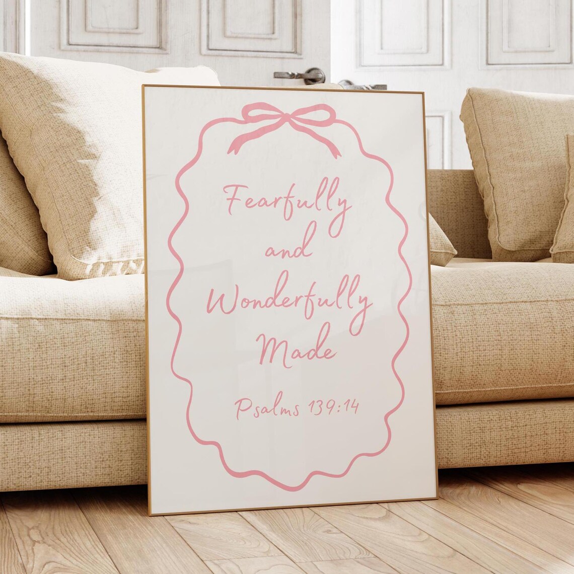 Fearfully And Wonderfully Made, Bible Verse Art Print